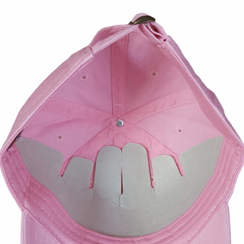 Women's cap, pink baseball hat with adjustable strap back new curved Hats Cap - Picture 12 of 14